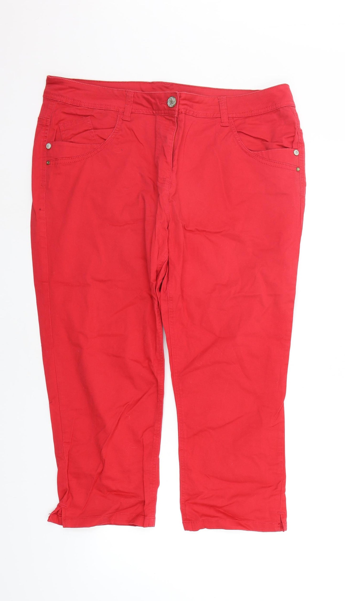 George Womens Red   Trousers  Size 18 L22 in