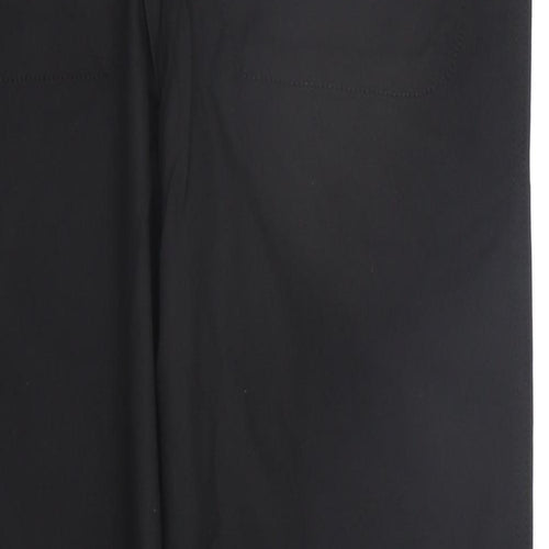 moose Womens Black   Trousers  Size 12 L23 in
