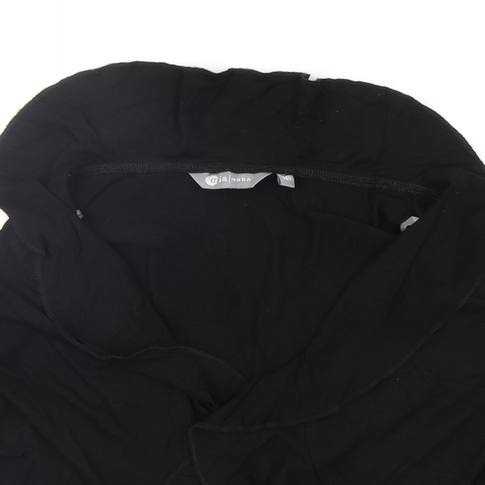 Mia Moda Womens Black   Cardigan Jumper Size 16