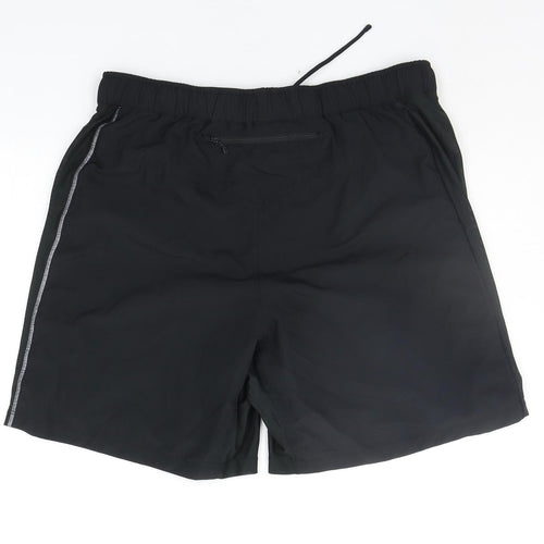 soloman Mens Black   Sweat Shorts Size L
