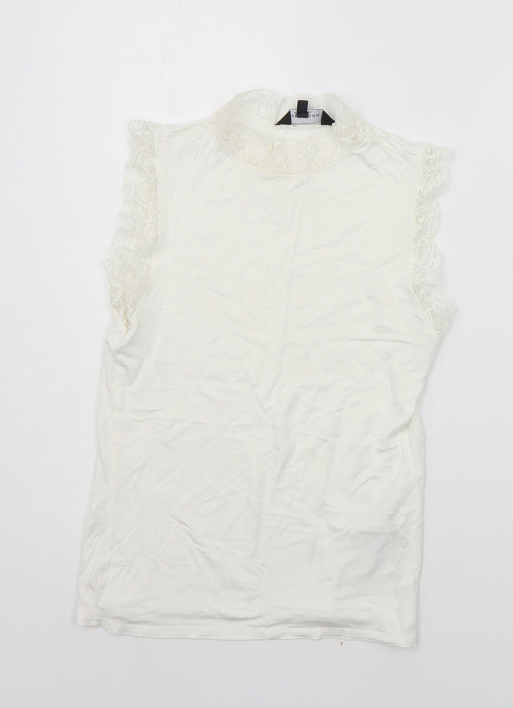 New Look Womens White   Basic T-Shirt Size 8