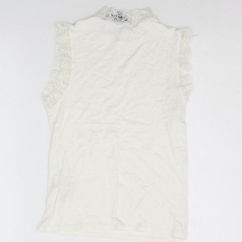 New Look Womens White   Basic T-Shirt Size 8
