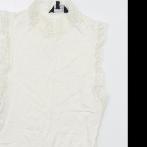 New Look Womens White   Basic T-Shirt Size 8