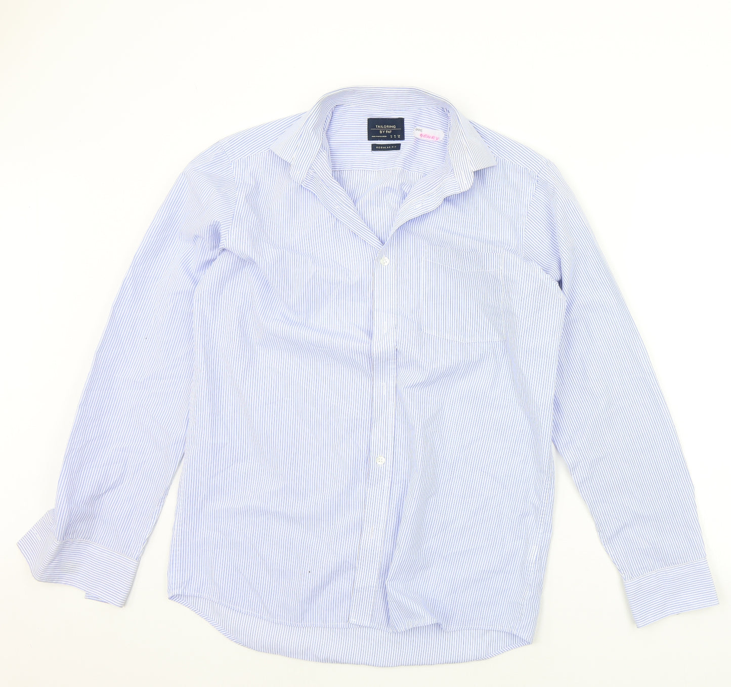 F&F Mens Blue    Button-Up Size 15