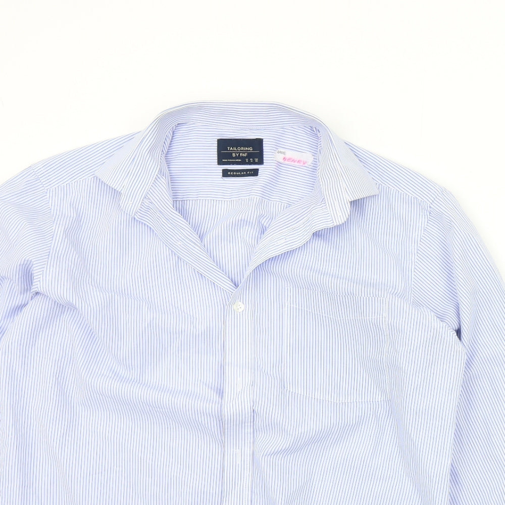 F&F Mens Blue    Button-Up Size 15