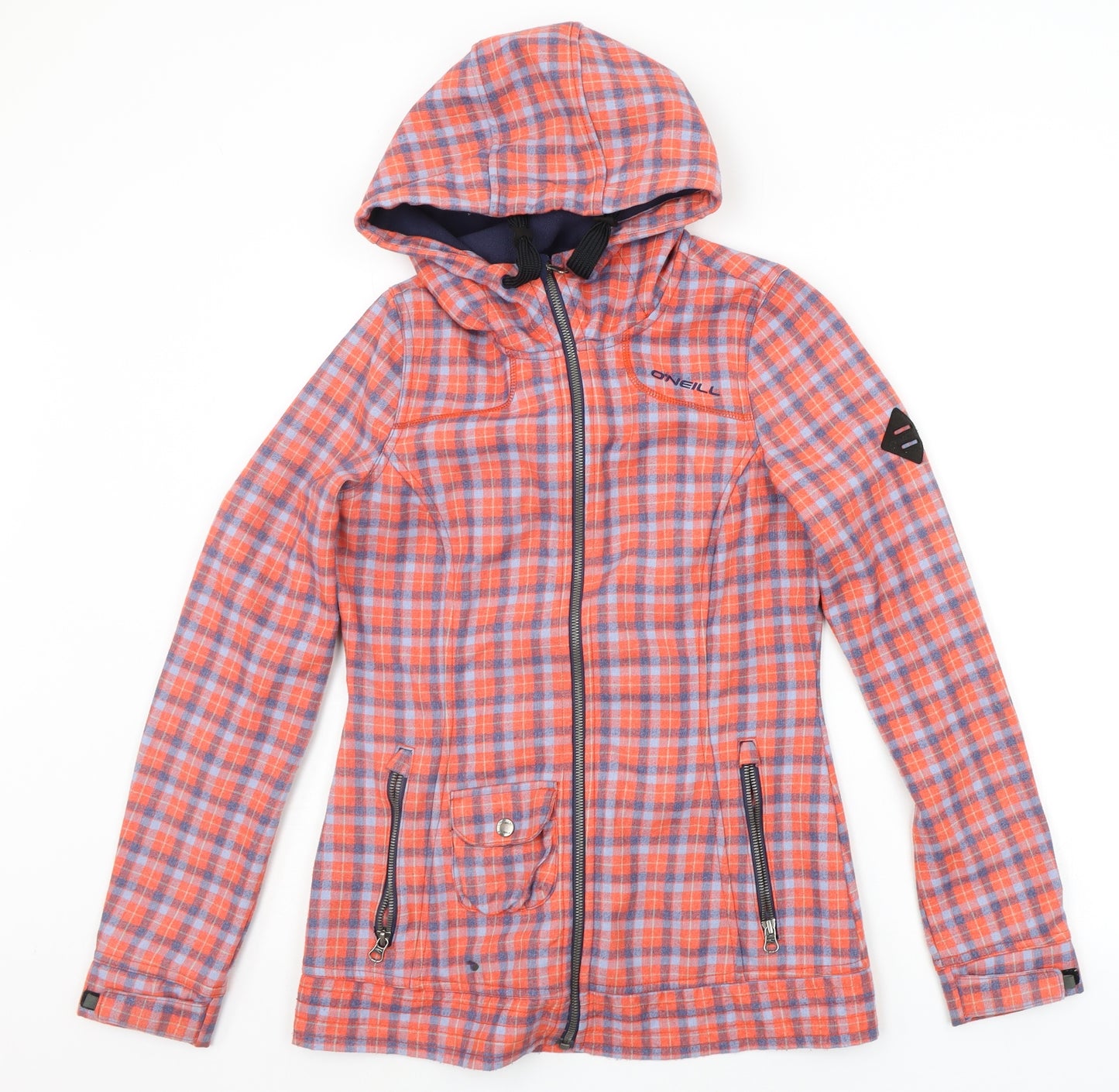 ONEILL Womens Orange Check  Jacket  Size S