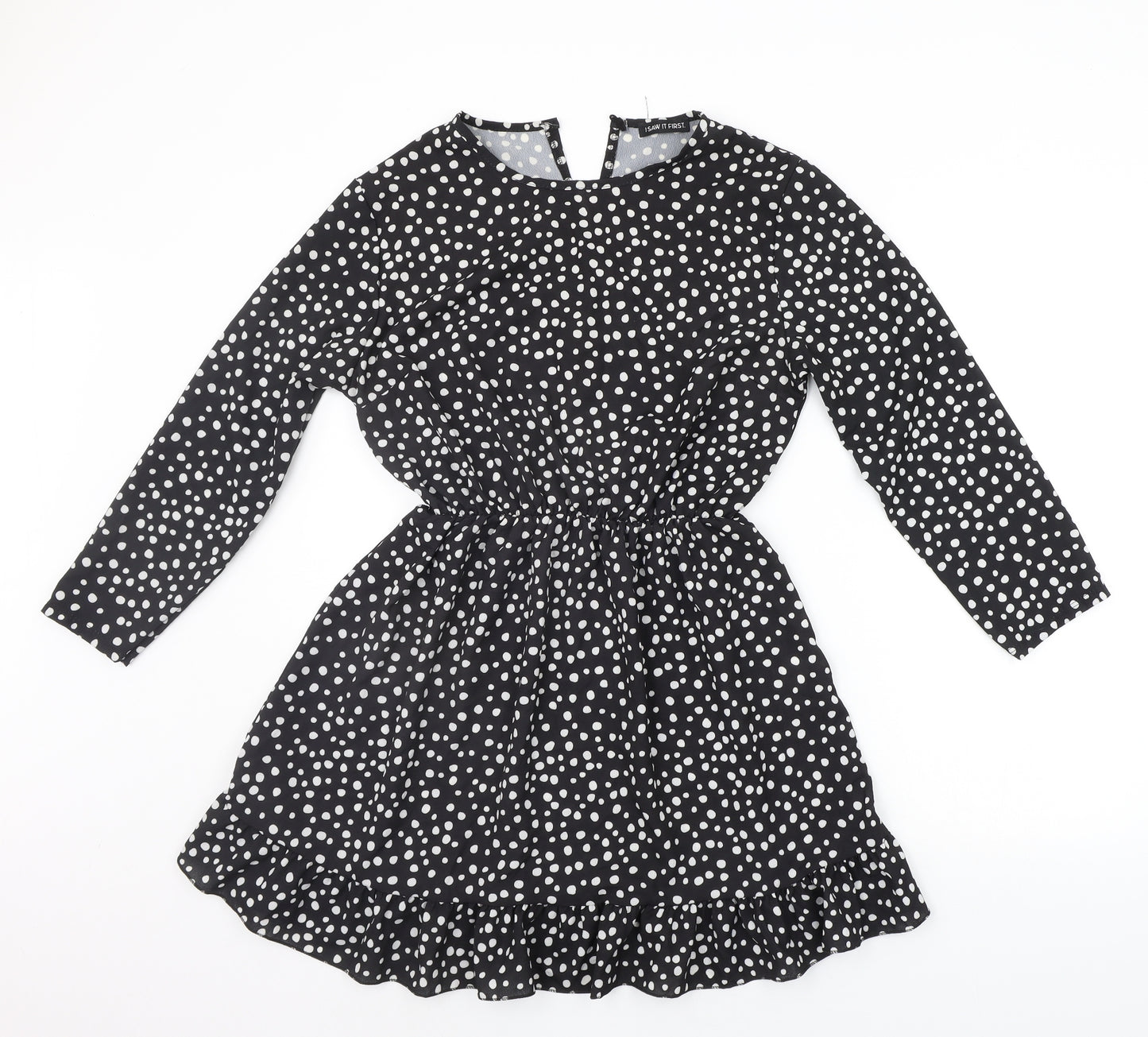 I SAW IT FIRST Womens Black Plaid  A-Line  Size 8