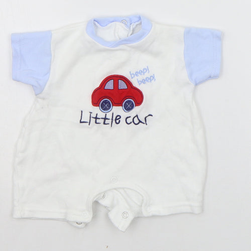 pex Baby White   Babygrow One-Piece Size 3-6 Months  - CAR