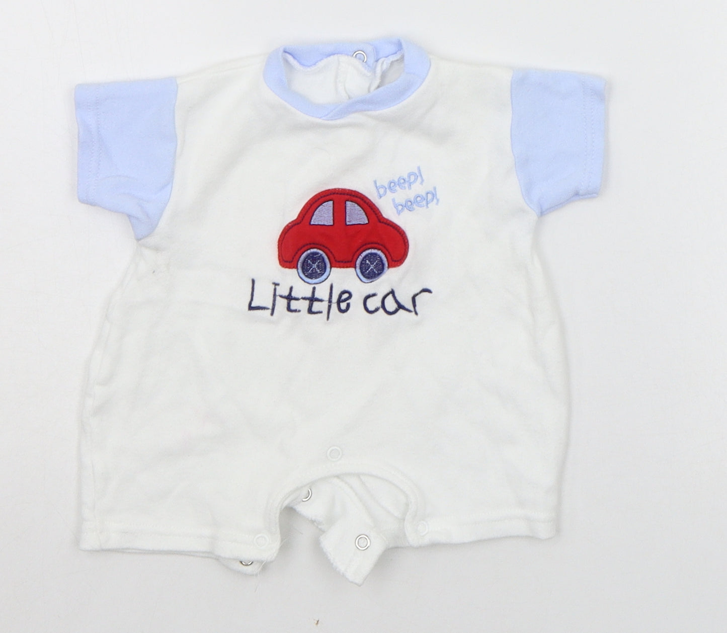 pex Baby White   Babygrow One-Piece Size 3-6 Months  - CAR