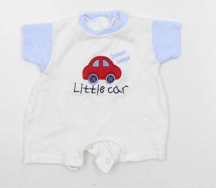 pex Baby White   Babygrow One-Piece Size 3-6 Months  - CAR