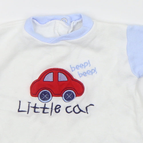 pex Baby White   Babygrow One-Piece Size 3-6 Months  - CAR