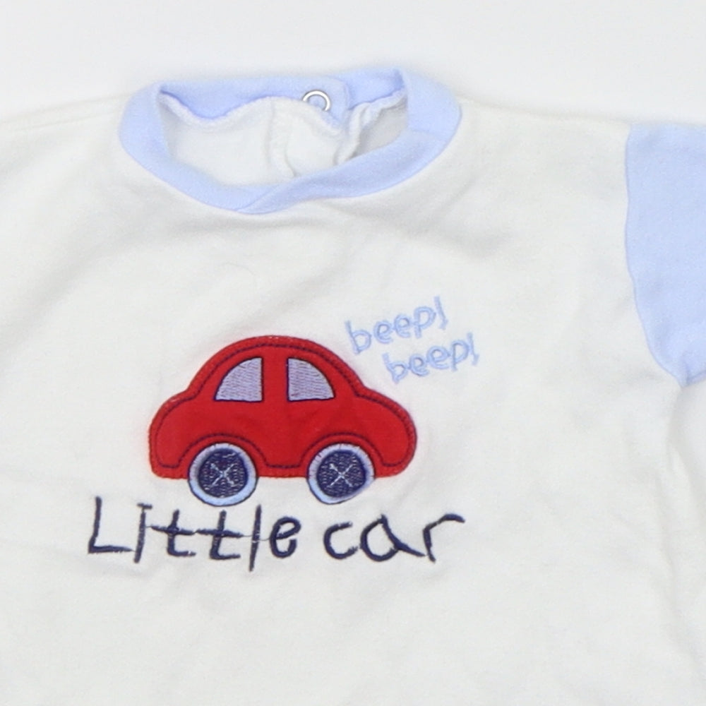 pex Baby White   Babygrow One-Piece Size 3-6 Months  - CAR