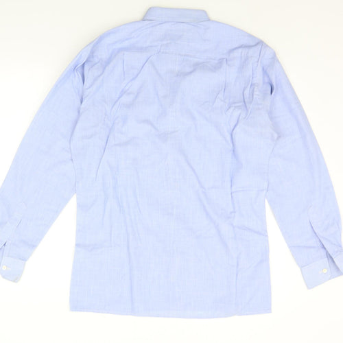 The Burton Collection Mens Blue    Button-Up Size 15