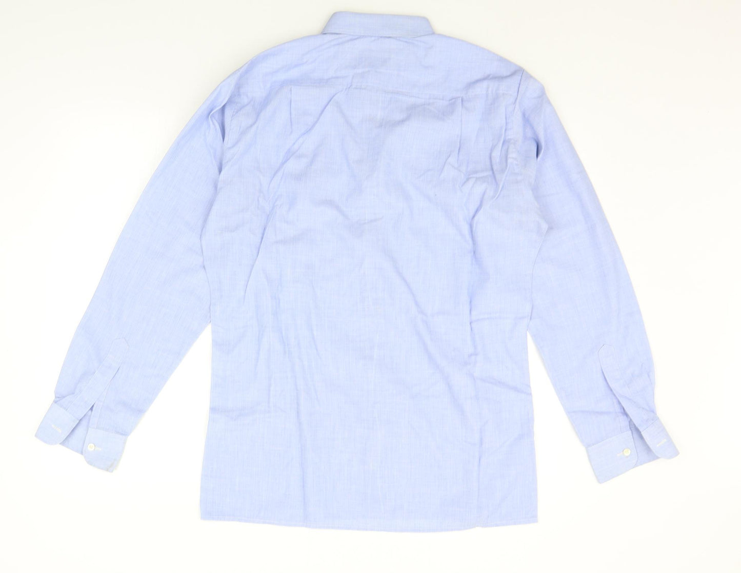 The Burton Collection Mens Blue    Button-Up Size 15