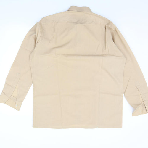 Asdale Mens Beige    Button-Up Size 16