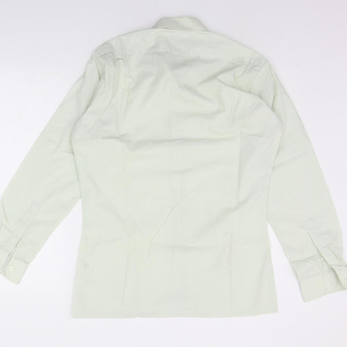 TESCO Mens Green    Button-Up Size 15
