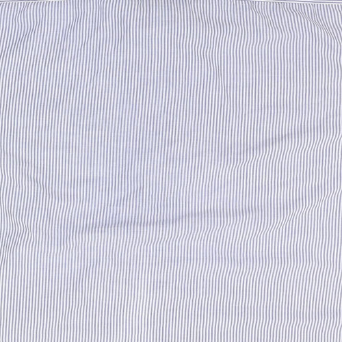 Marks and Spencer Mens Blue Striped   Button-Up Size 16.5