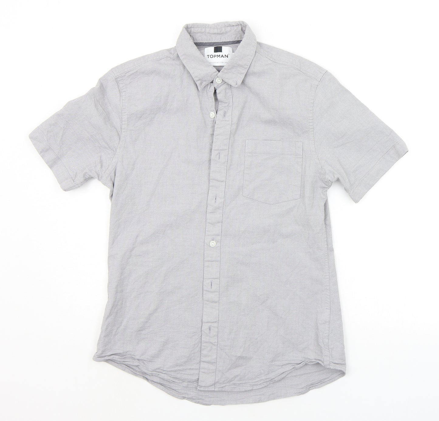 Topman Womens Grey   Basic Button-Up Size M