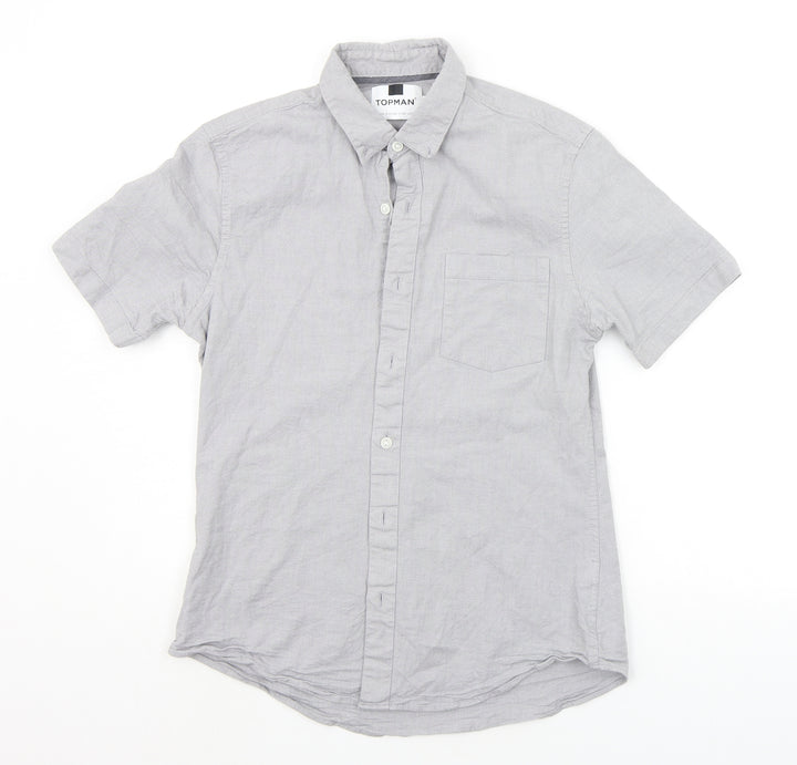 Topman Womens Grey   Basic Button-Up Size M