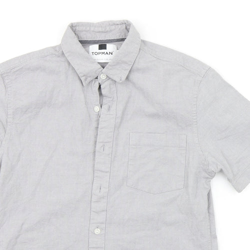 Topman Womens Grey   Basic Button-Up Size M