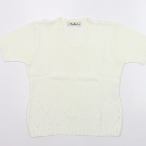 Berkertex Womens White   Pullover Jumper Size 12