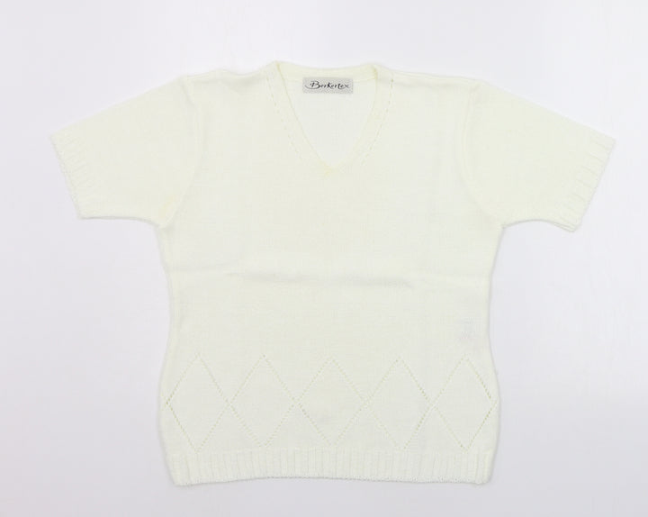 Berkertex Womens White   Pullover Jumper Size 12