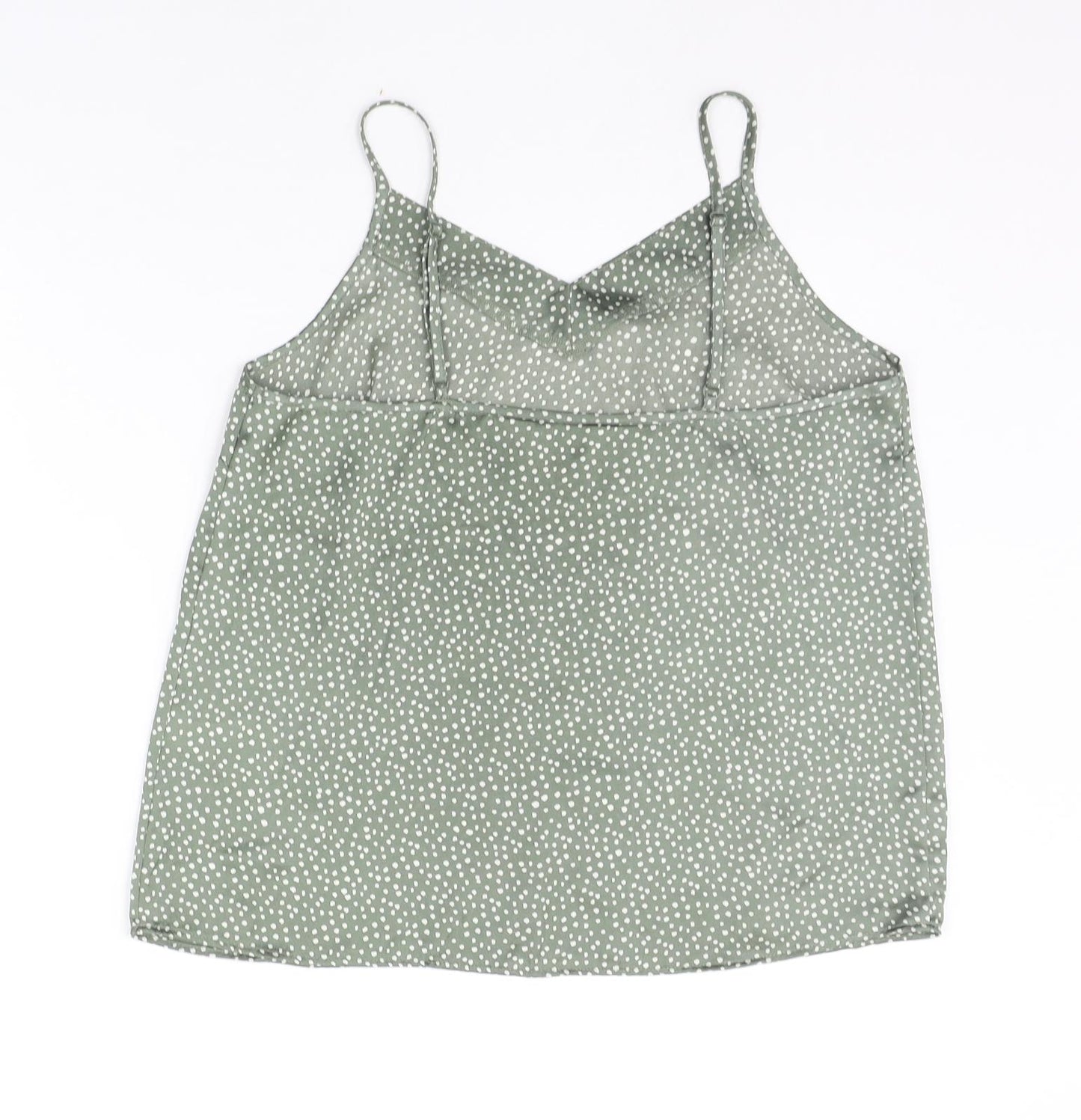 Primark Womens Green Polka Dot  Basic Tank Size XS