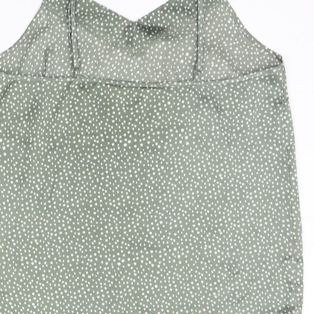 Primark Womens Green Polka Dot  Basic Tank Size XS