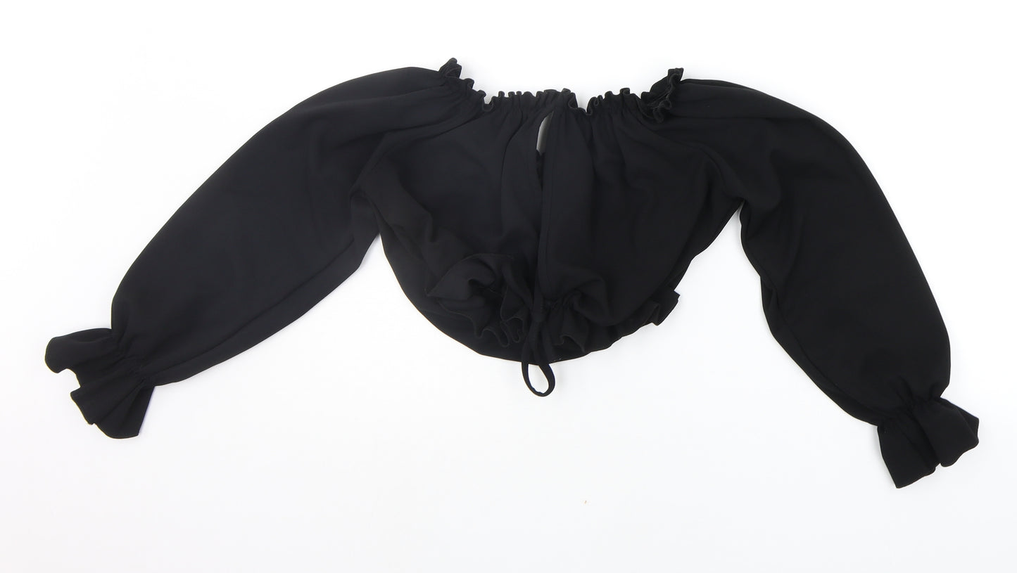 STYLELEISE Womens Black   Basic Blouse Size 10