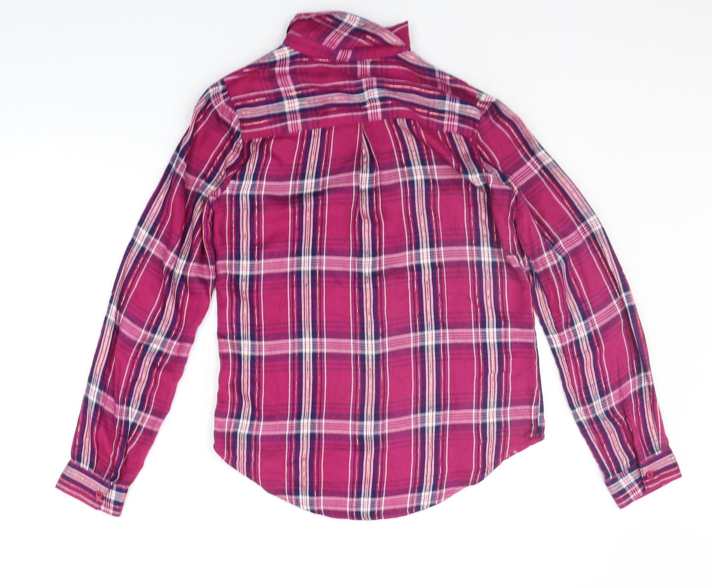 F&F Girls Purple Check  Basic Button-Up Size 13-14 Years