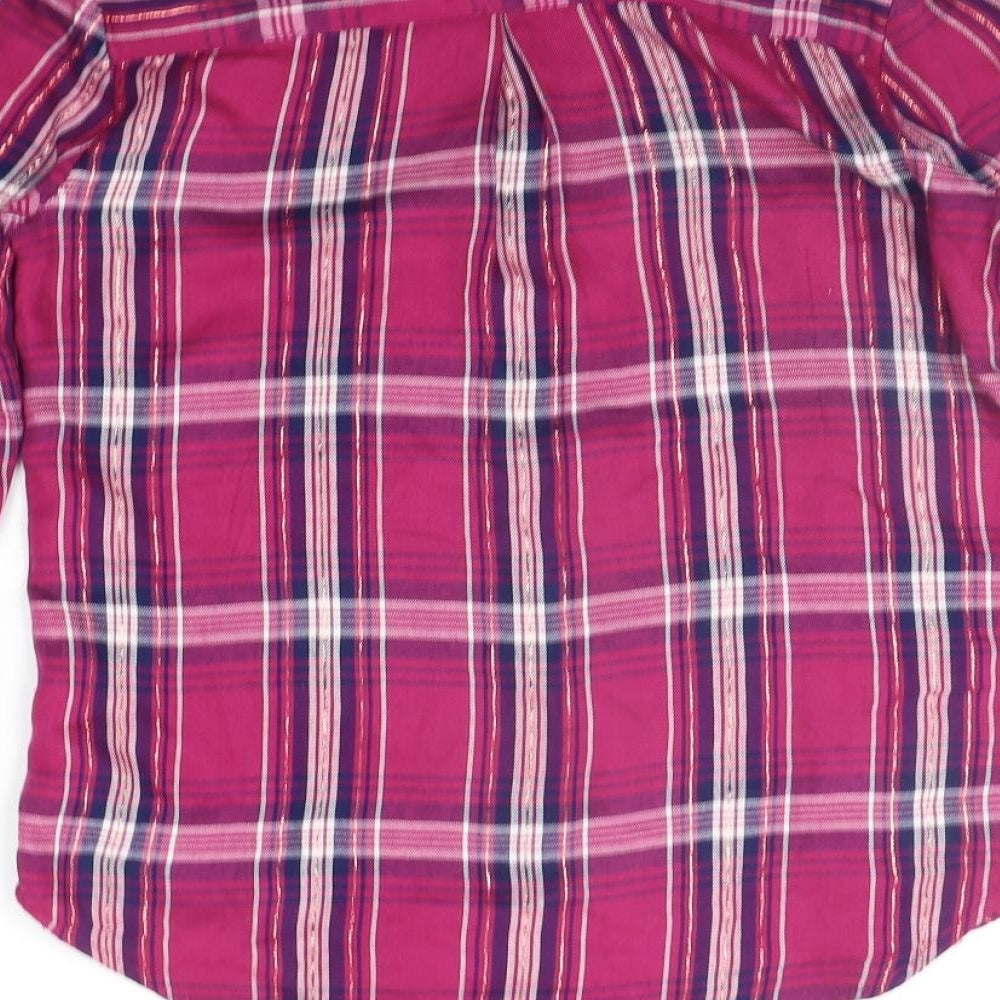 F&F Girls Purple Check  Basic Button-Up Size 13-14 Years
