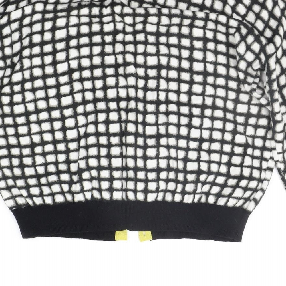 NEXT Womens Black Check  Cardigan Jumper Size 14
