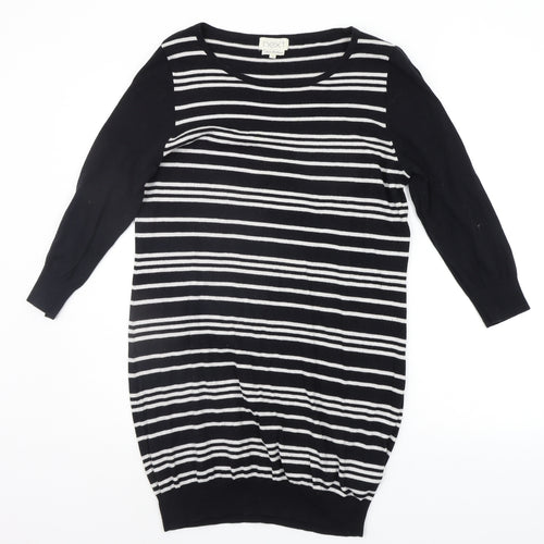 NEXT Womens Black Striped  Jumper Dress  Size 14
