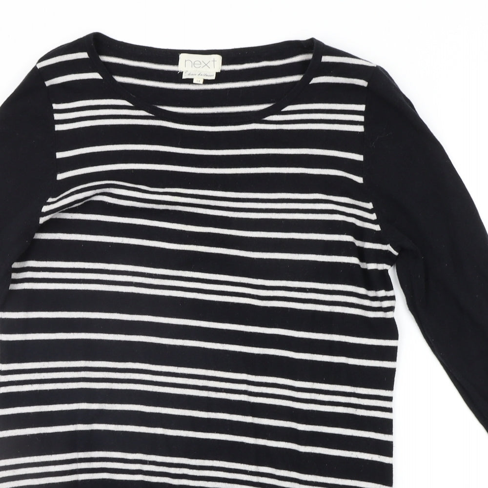 NEXT Womens Black Striped  Jumper Dress  Size 14
