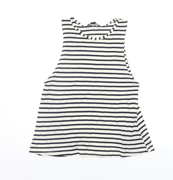 Atmosphere Womens Beige Striped Basic Tank Size 8
