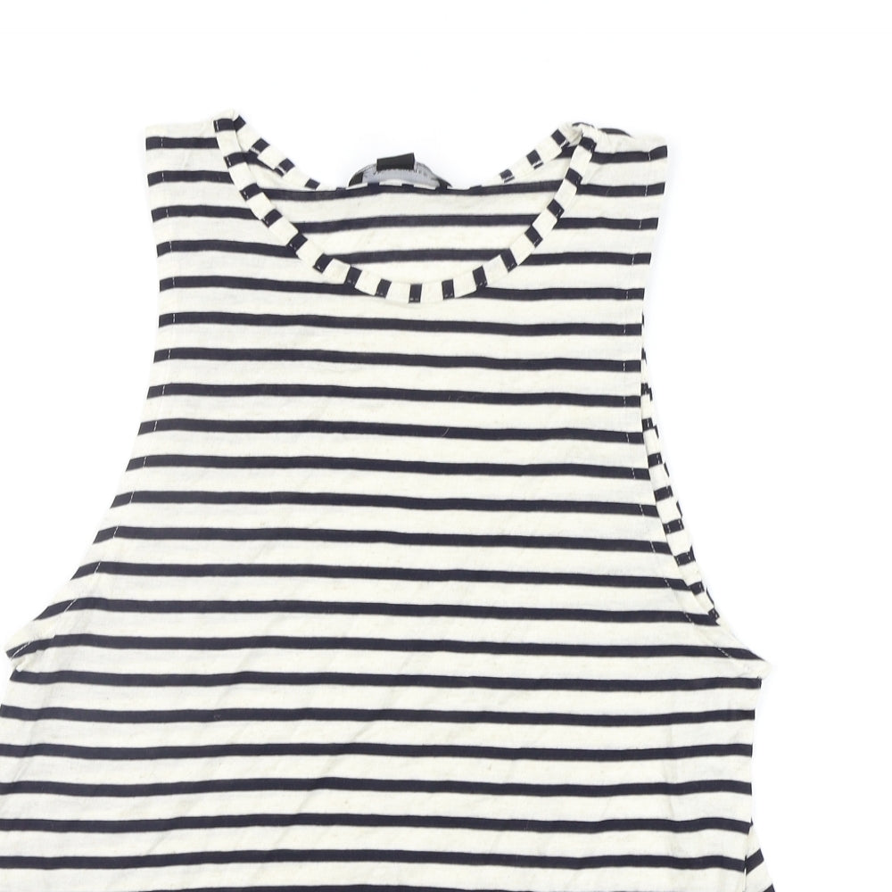 Atmosphere Womens Beige Striped  Basic Tank Size 8