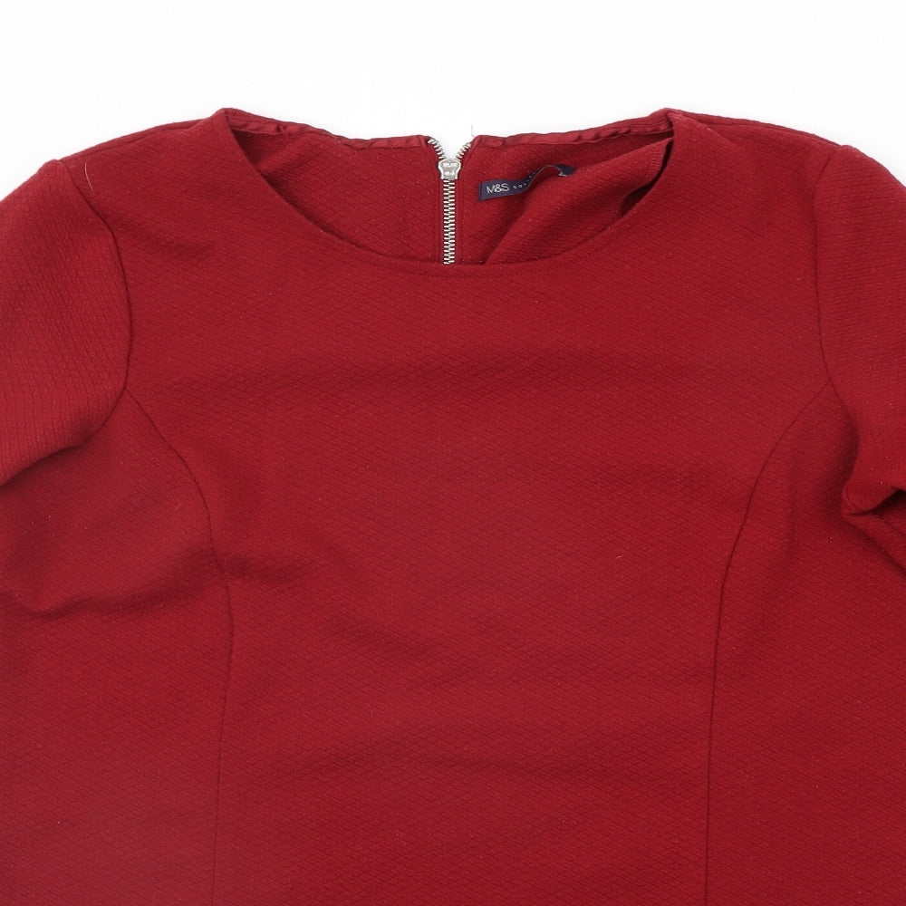 Marks and Spencer Womens Red   A-Line  Size 16