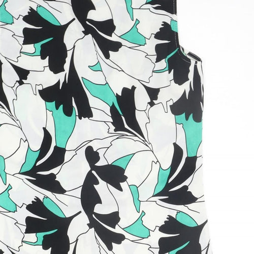 Papaya Womens White Floral  Basic Button-Up Size 8