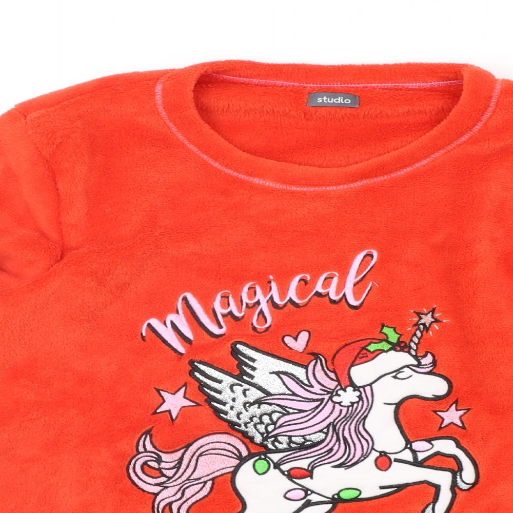 Studio Girls Purple Solid  Top Pyjama Top Size 14-15 Years  - UNICORN