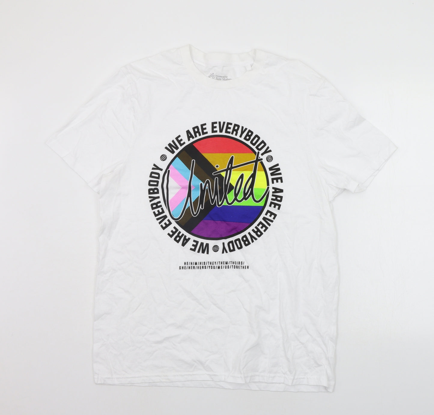 George Mens White    T-Shirt Size L