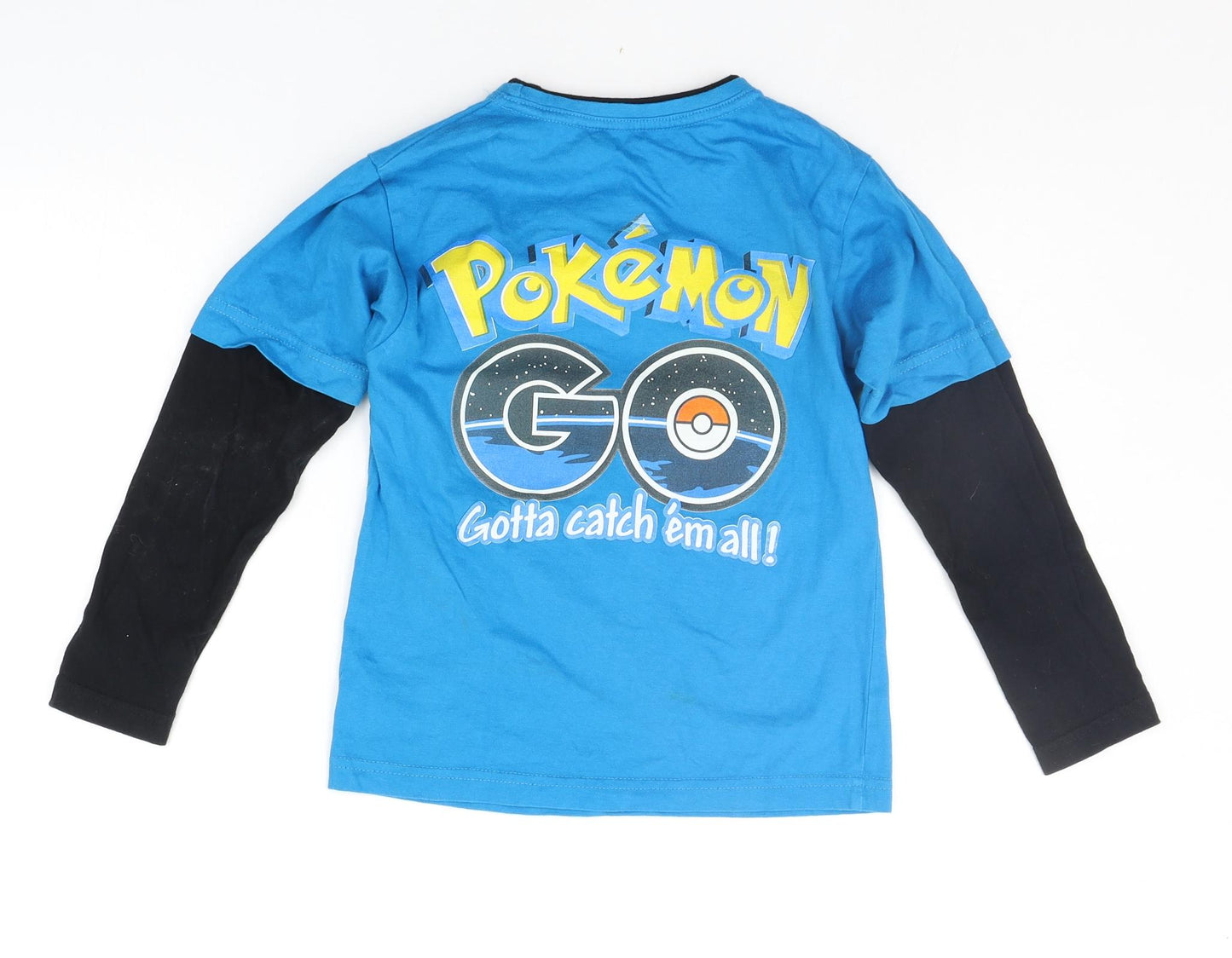 Preworn Boys Blue   Basic T-Shirt Size 9-10 Years  - POKEMAN