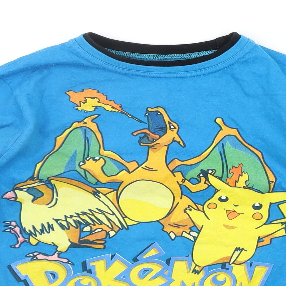 Preworn Boys Blue   Basic T-Shirt Size 9-10 Years  - POKEMAN