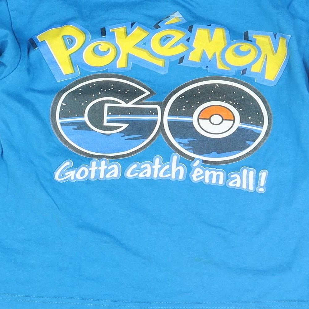 Preworn Boys Blue   Basic T-Shirt Size 9-10 Years  - POKEMAN