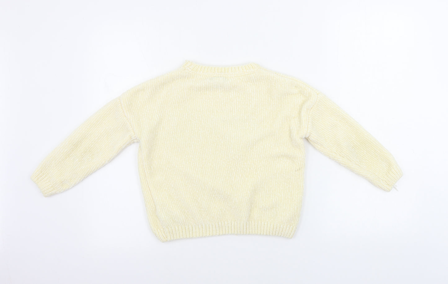 Primark  Girls Beige Houndstooth  Pullover Jumper Size 8-9 Years  - sequin heart