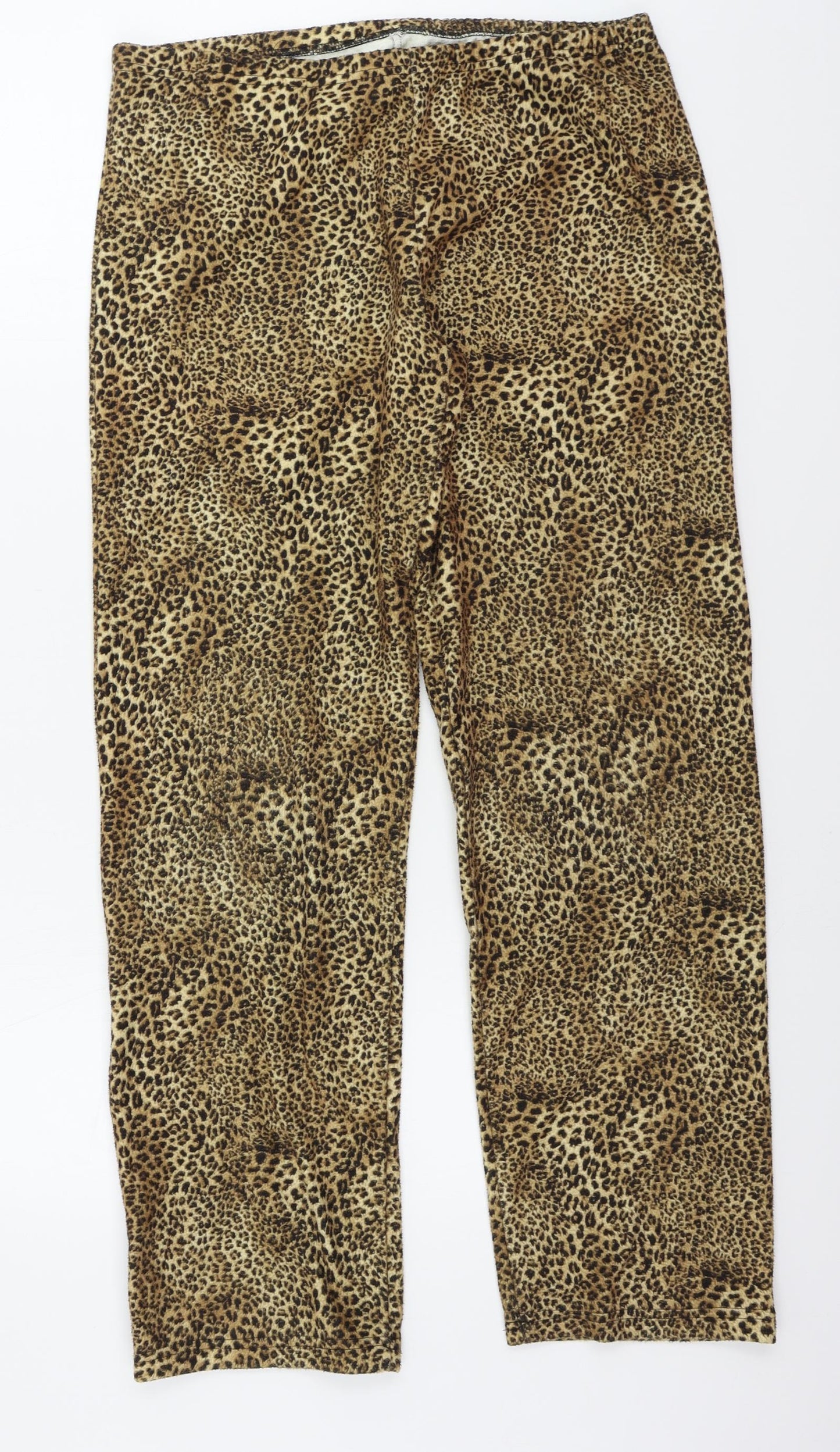 Preworn  Womens Beige Animal Print  Sweatpants Trousers Size 30 in L27 in