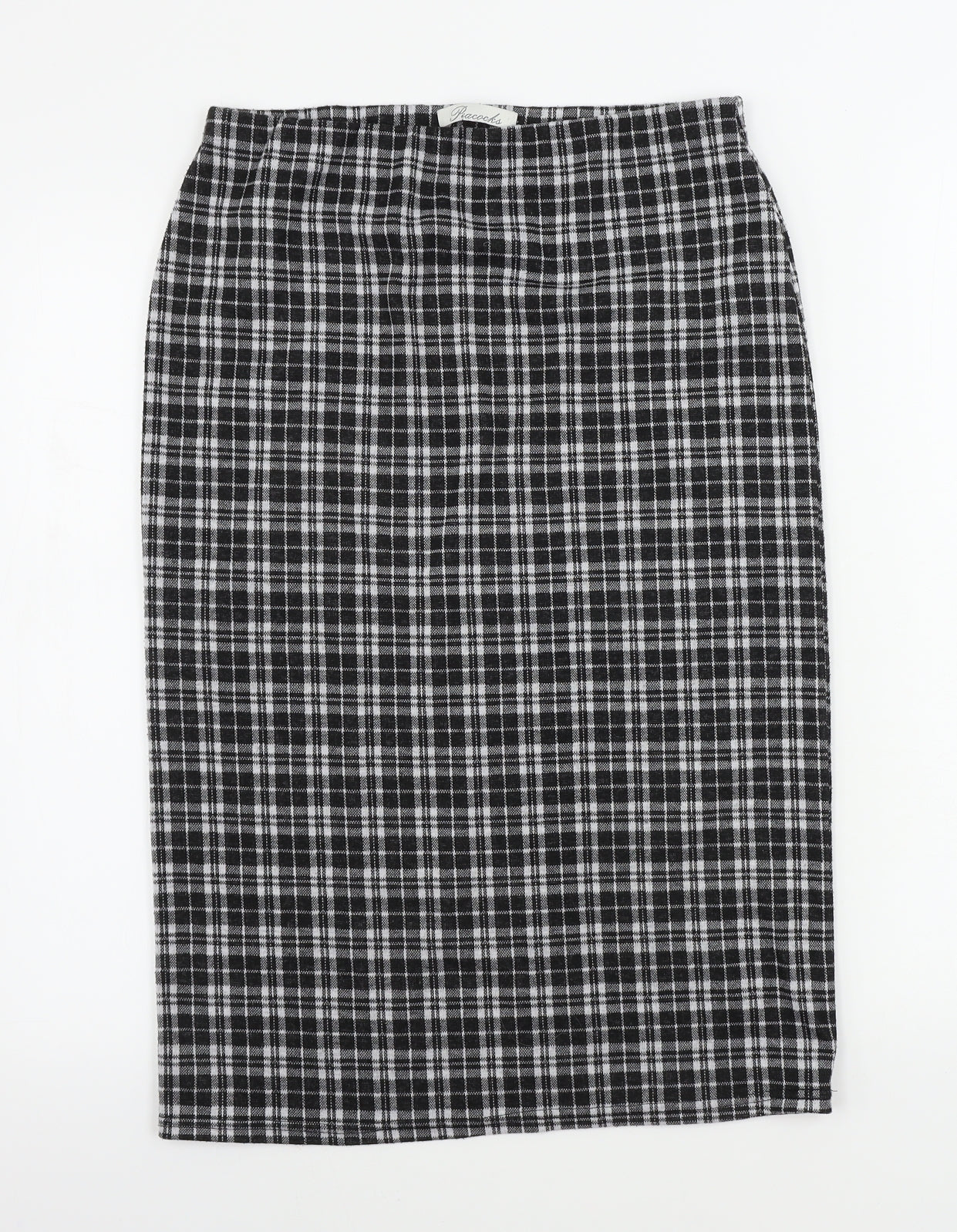 Peacocks  Womens Grey Check  Bandage Skirt Size 10