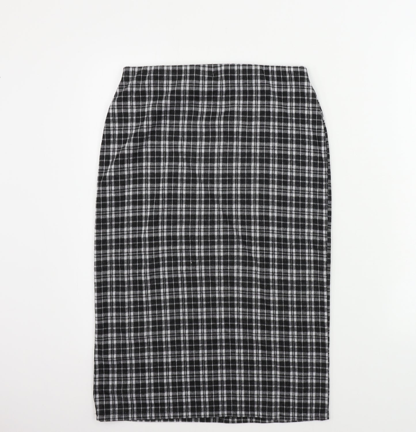 Peacocks  Womens Grey Check  Bandage Skirt Size 10