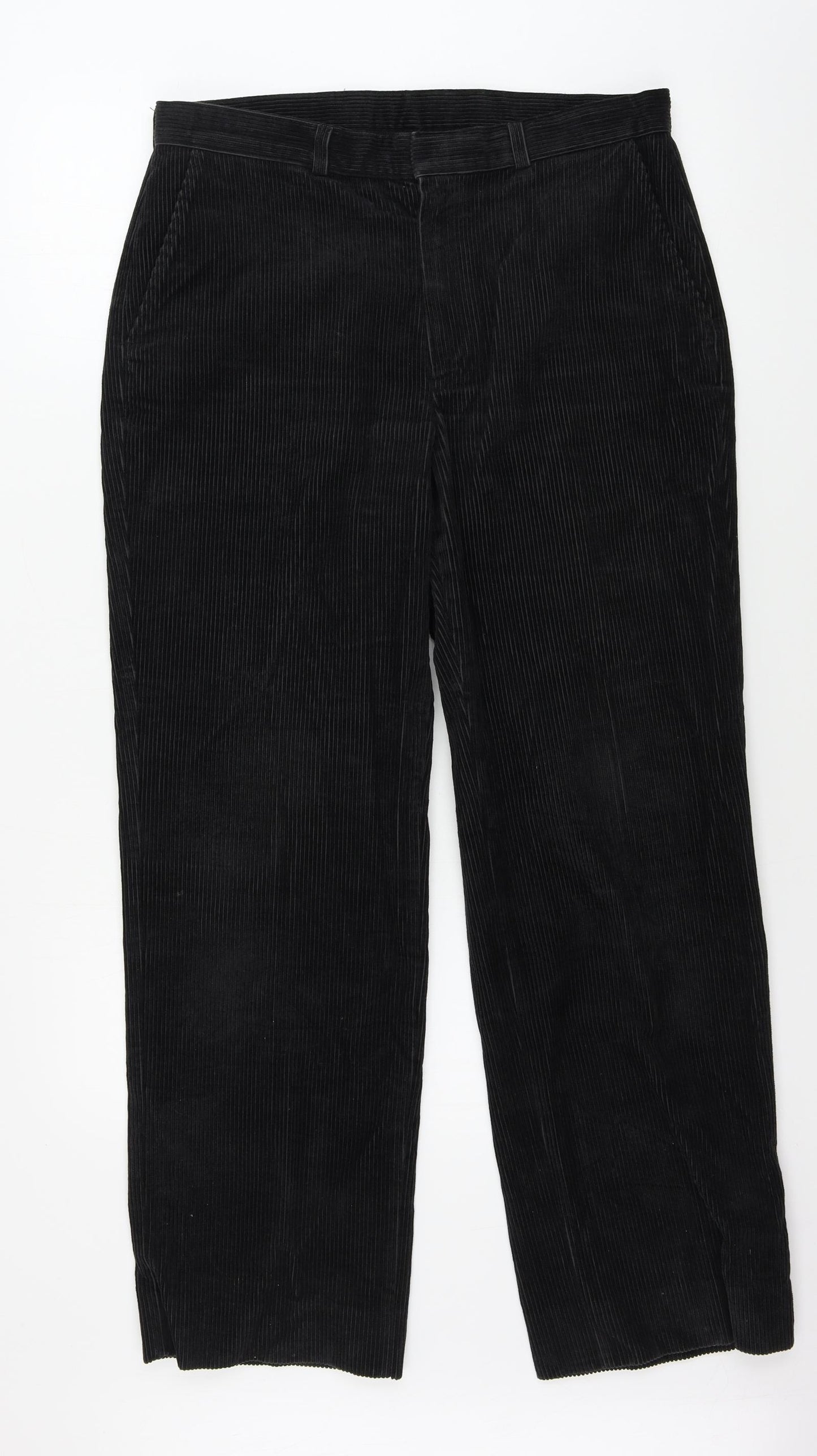 Debenhams  Mens Black  Corduroy Trousers  Size 32 in L28 in