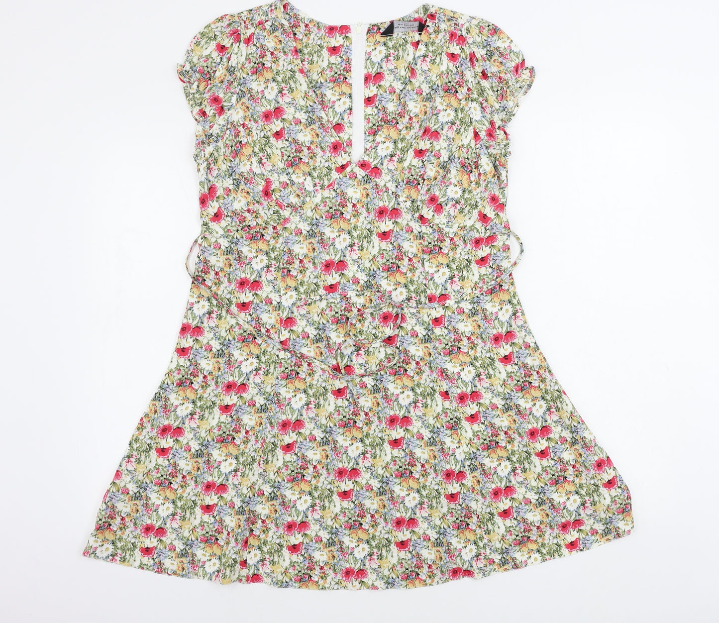 Dorothy Perkins  Womens Beige Floral  A-Line  Size 16
