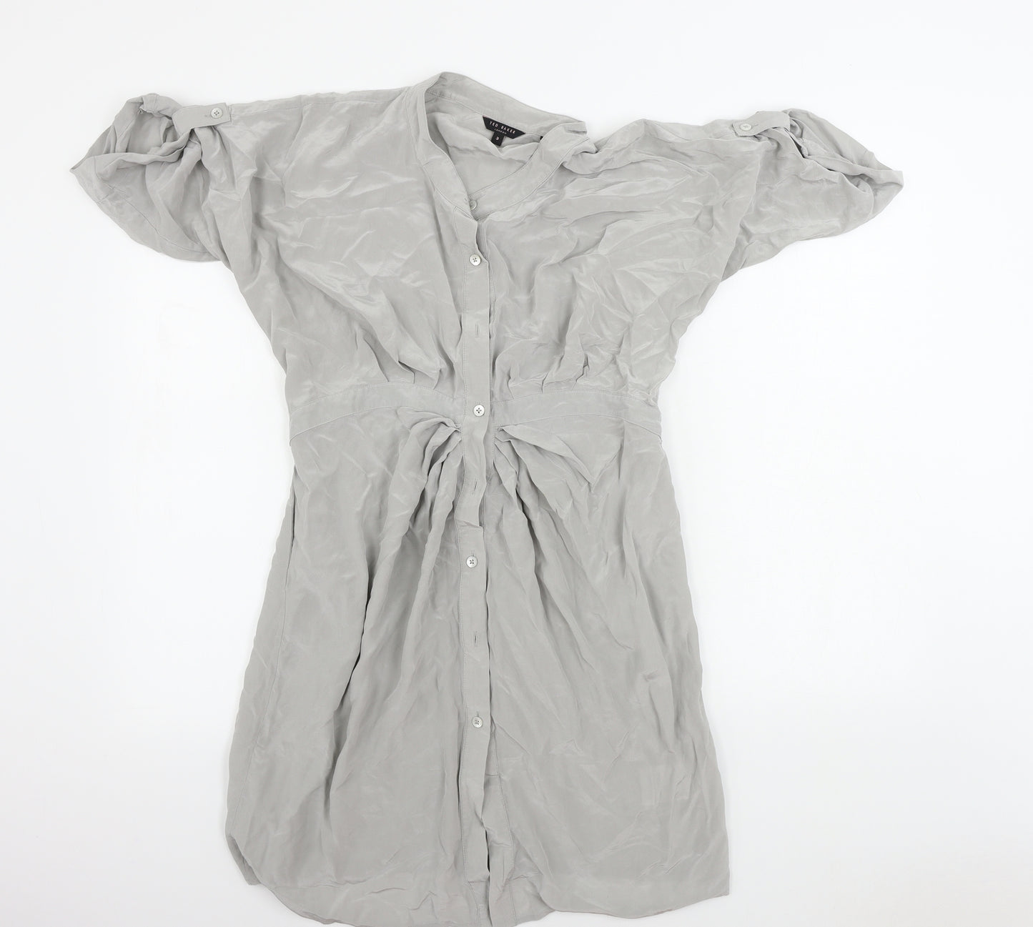 Ted Baker  Womens Grey   Basic Button-Up Size M